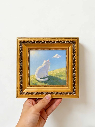 Weiße katze hügel wolken - weiße,
