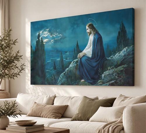 Jesus bei mondschein - jesus,